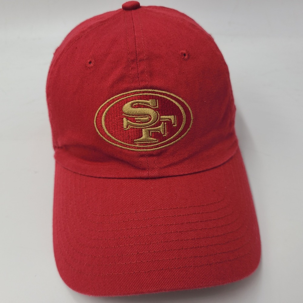 San Francisco 49ers Hat Strapback (Fits Small) Fanatics Red Gold NFL Football